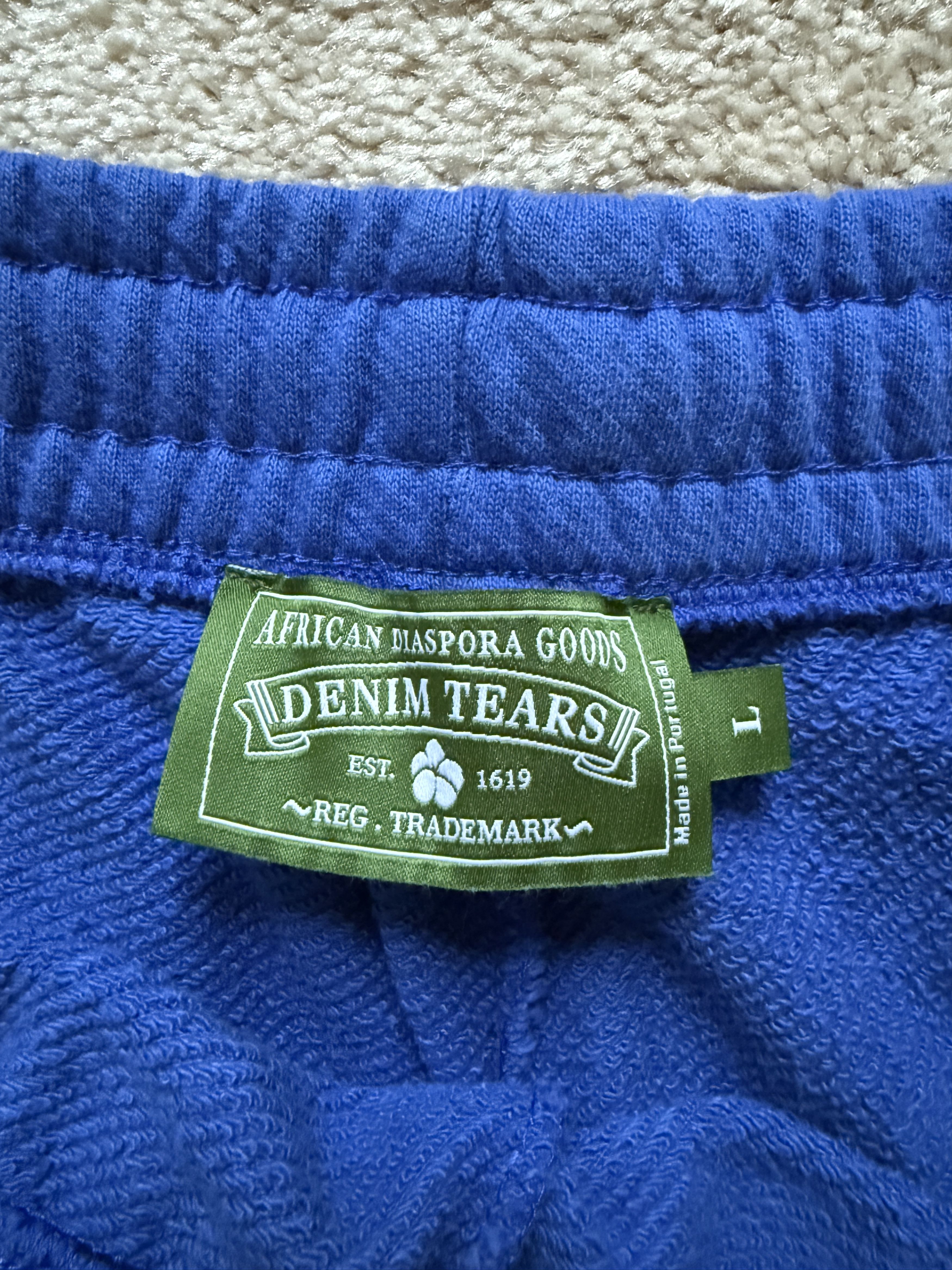 DENIM TEARS Denim Tears The Cotton Wreath Sweatpants Royal Blue Size US 32 / EU 48 - 3 Thumbnail