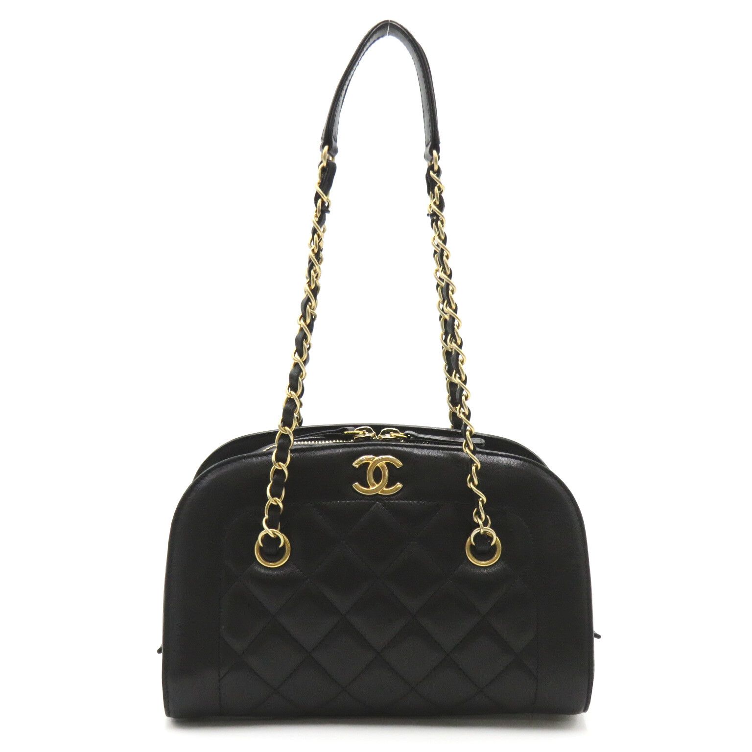 Chanel Chanel Qulted Leather Chain Shoulder Bag Leather Shoulder Bag in Very Good Condition Size ONE SIZE - 1 Thumbnail