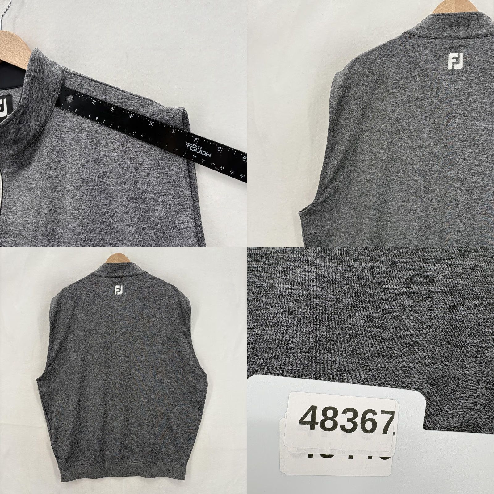 Footjoy FootJoy Vest Mens XL Gray 1/4 Zip Mock Neck Stretch Golf Pullover Knit Size US XL / EU 56 / 4 - 8 Thumbnail