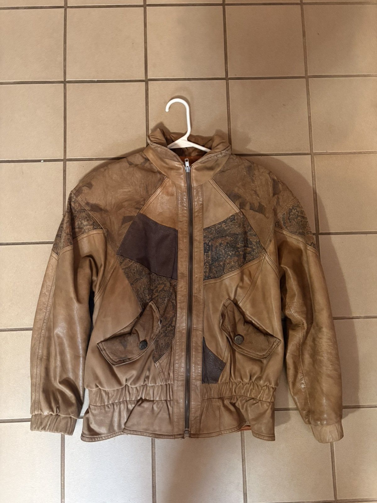 Leather Vintage WinLit Brown Quilted Leather Jacket Size US S / EU 44-46 / 1 - 1 Thumbnail