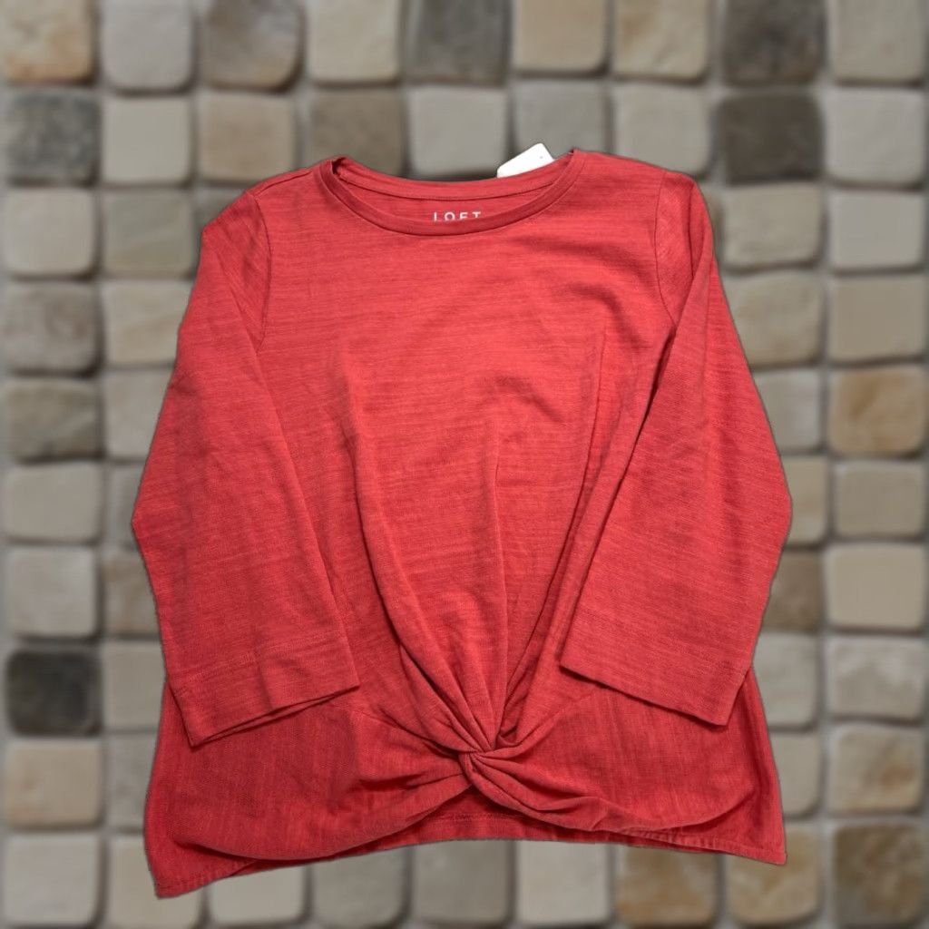 Loft Loft Shirt Womens Large Pink Cotton Pullover New Size L / US 10 / IT 46 - 1 Thumbnail