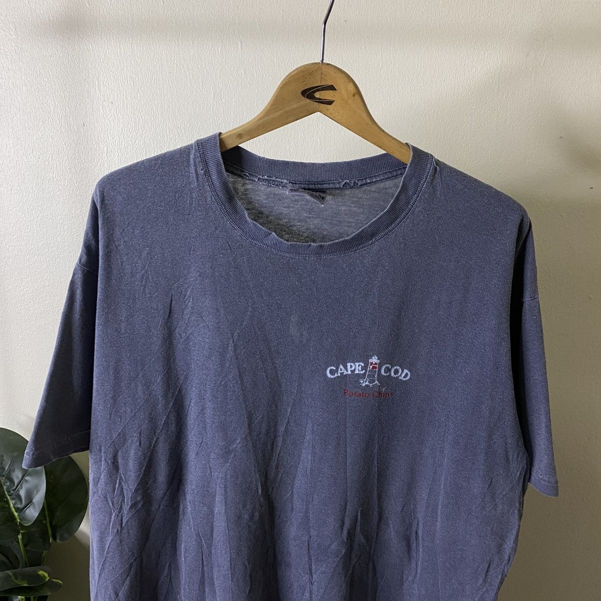 Vintage 1990s Cape Cod Potato Chip Promo T Shirt Faded Grey Size US L / EU 52-54 / 3 - 7 Thumbnail