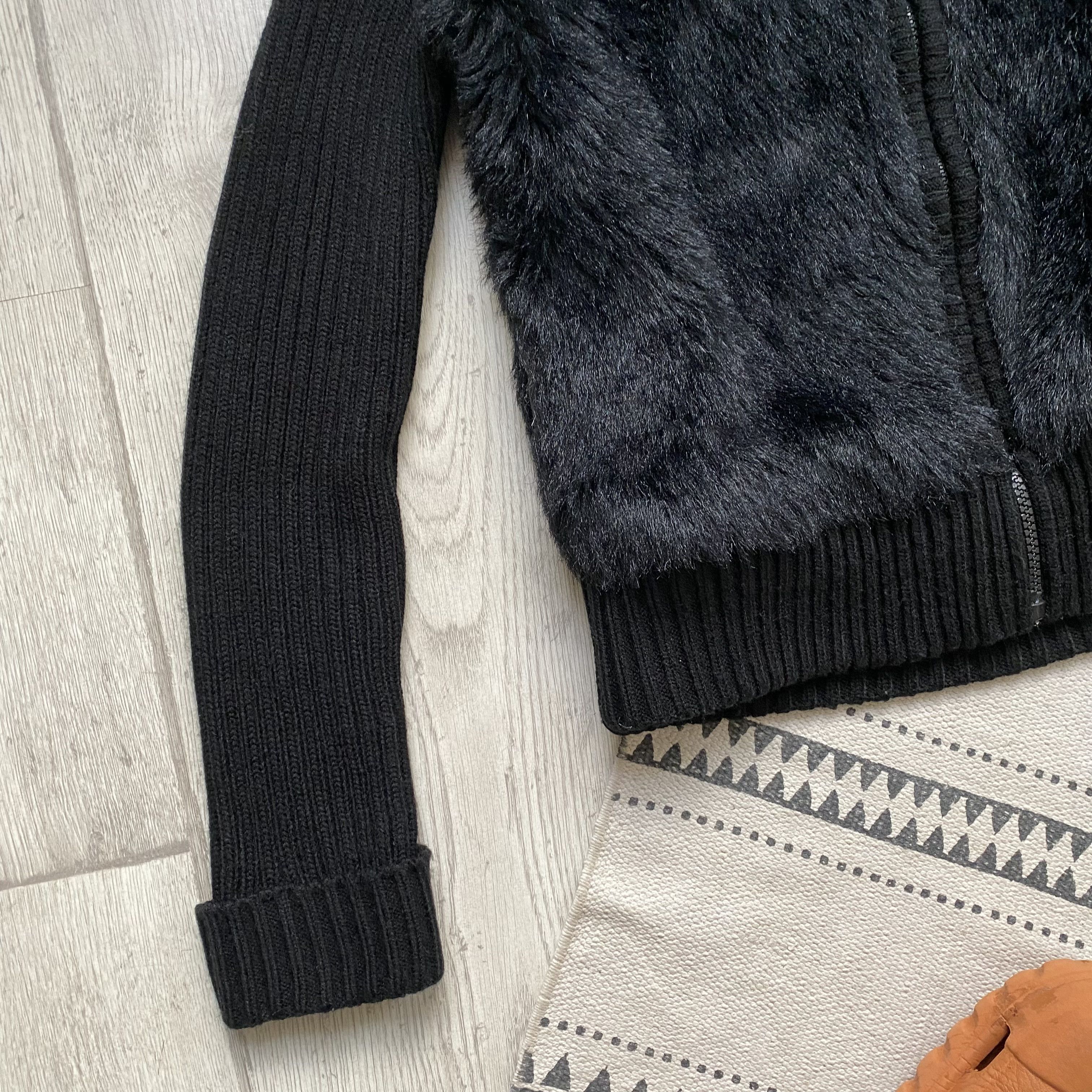 Hysteric Glamour Avant-Garde Y2K Vintage Knit Faux fur hoodie Jacket opium Size M / US 6-8 / IT 42-44 - 5 Thumbnail
