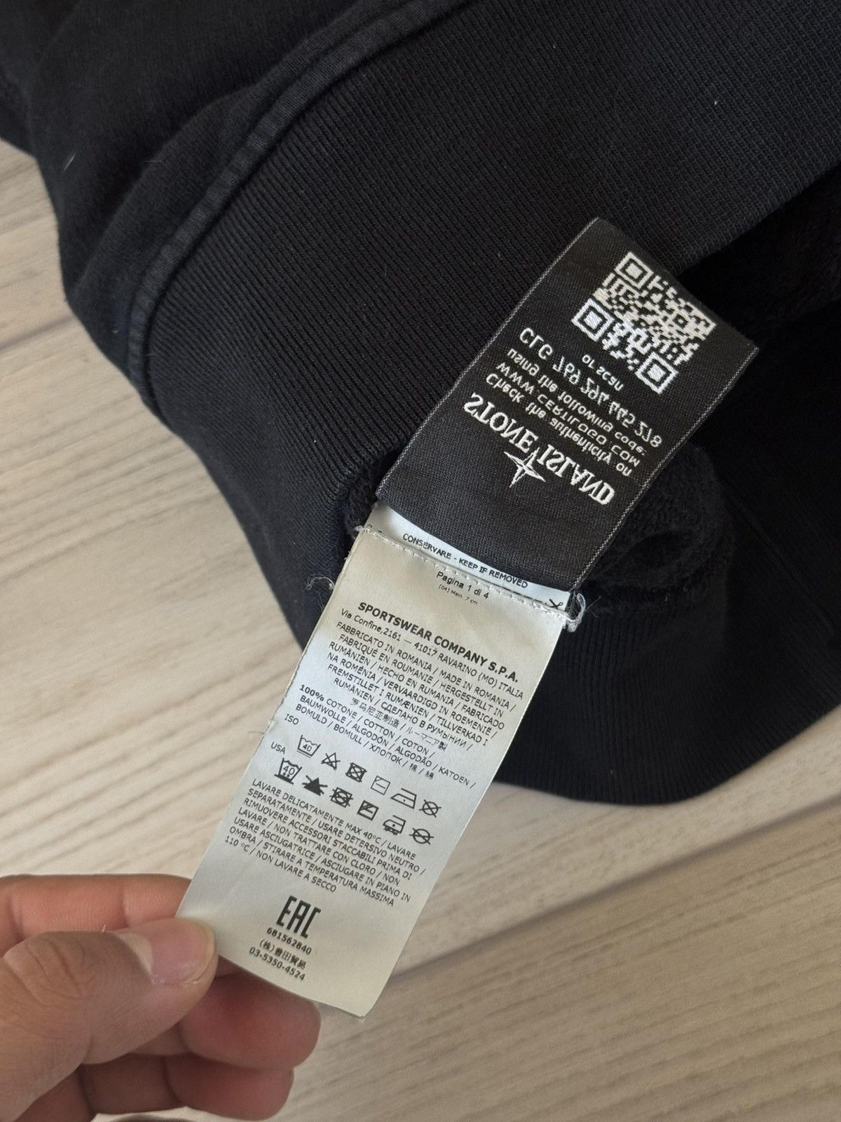 Designer Stone Island Black Hoodie Patch Designer Sweatshirt Rare Size US M / EU 48-50 / 2 - 12 Thumbnail