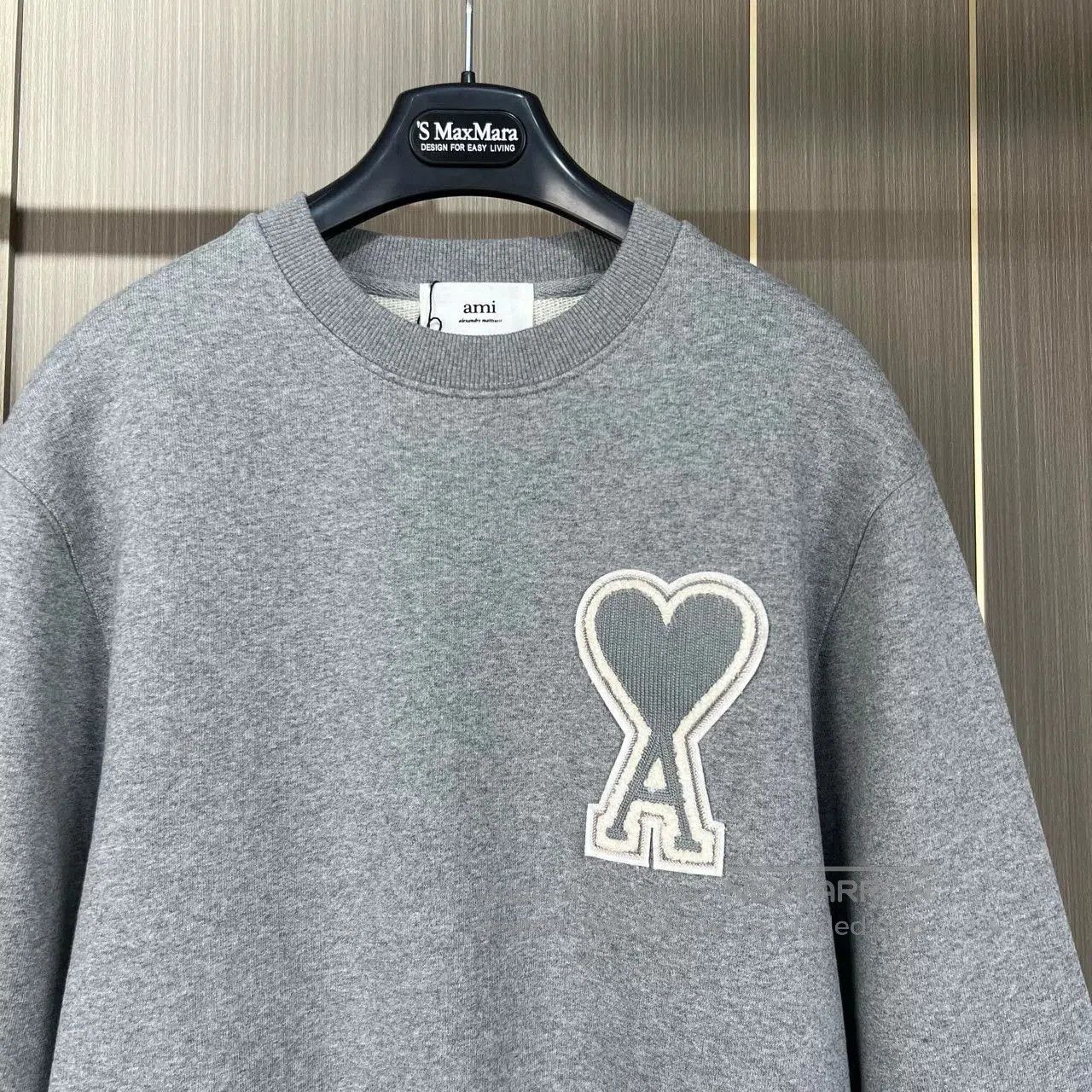 AMI Ami Gray Embroidered Heart Sweatshirt. Size M / US 6-8 / IT 42-44 - 3 Thumbnail