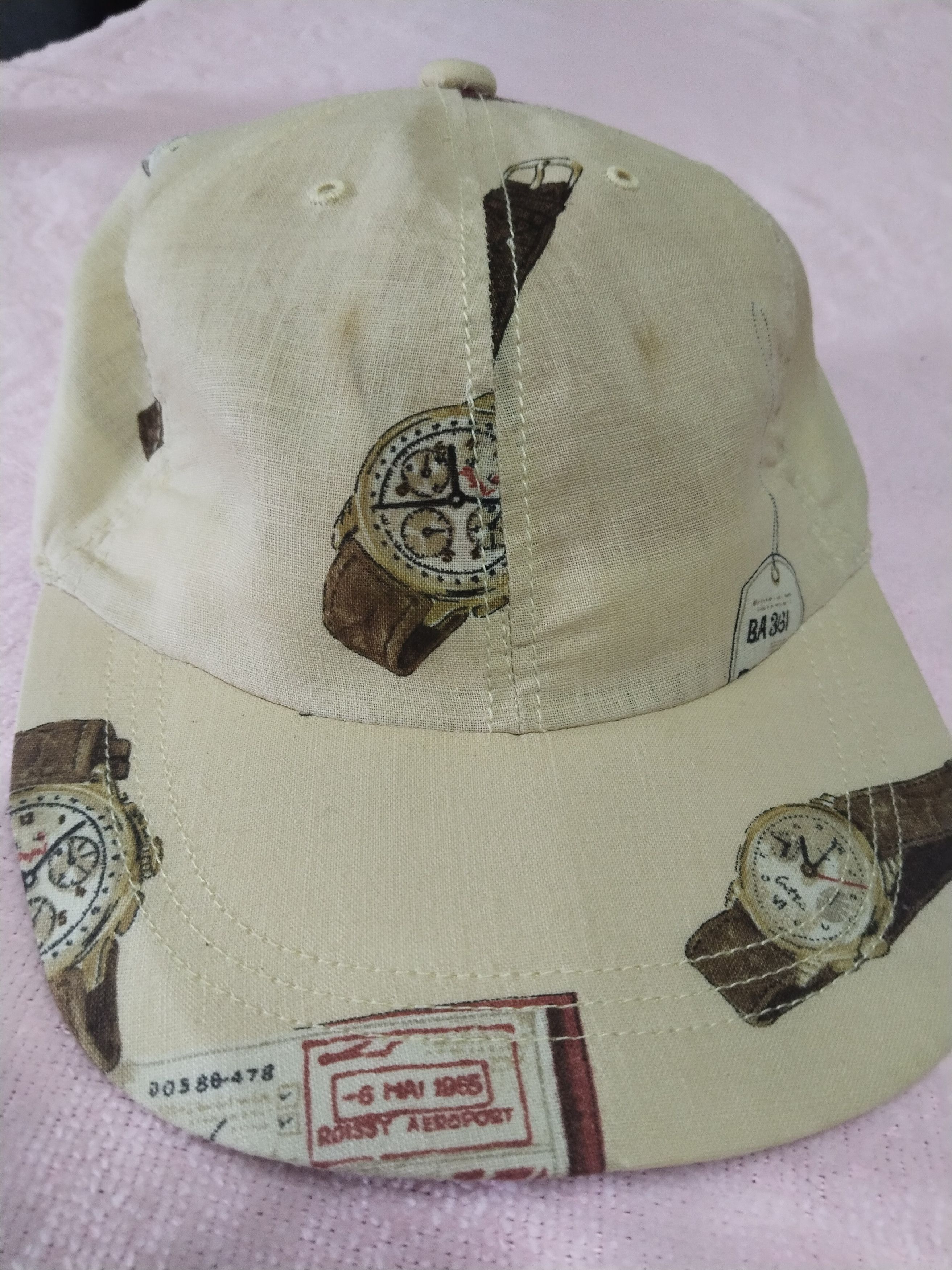 Japanese Brand VINTAGE PRINT WATCHES TRAVEL FITTED CAP JAPAN Size ONE SIZE - 2 Thumbnail