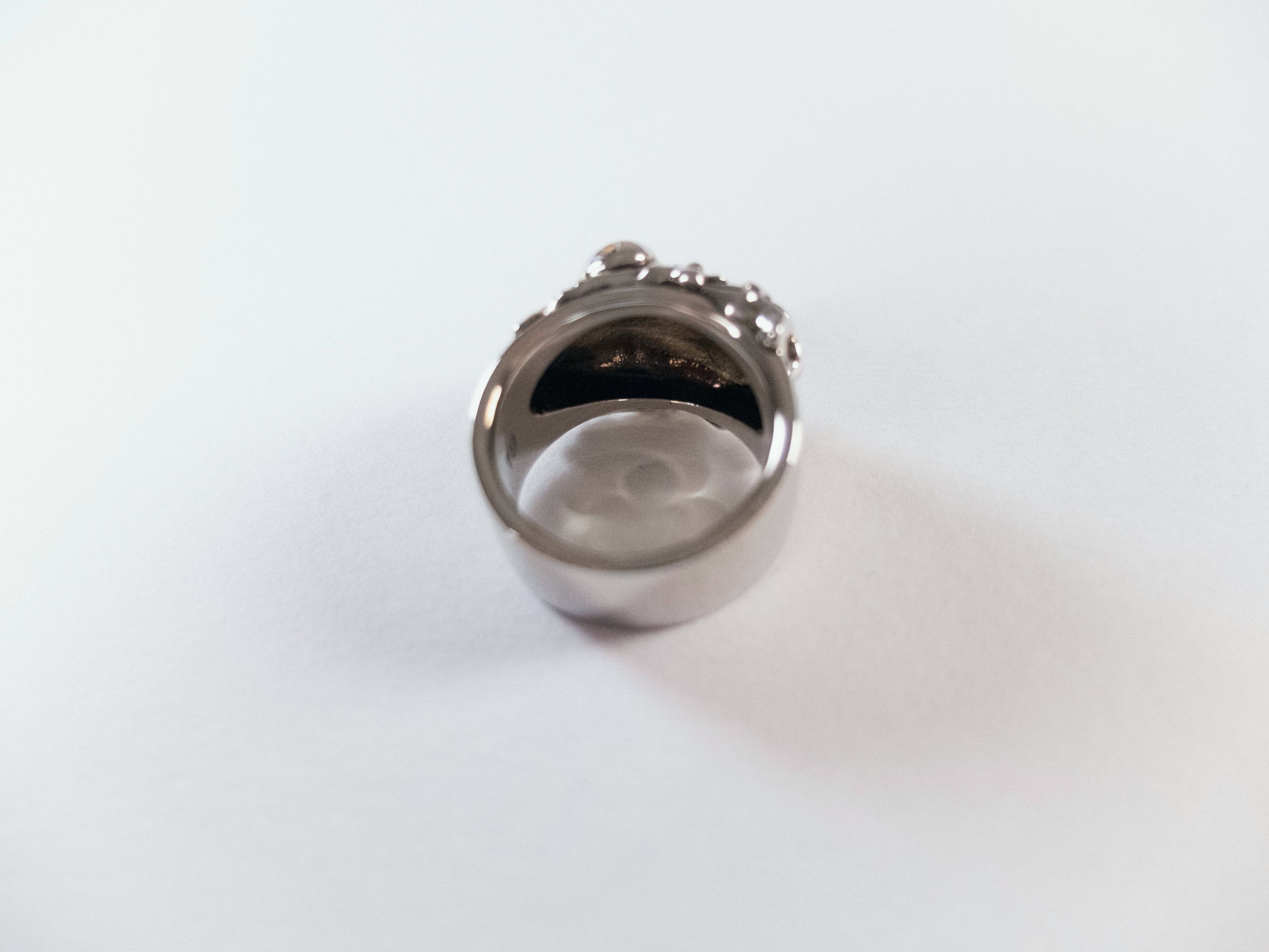 Alexander McQueen ALEXANDER MCQUEEN silver tone metal Floral Skull ring 9 19 q Size ONE SIZE - 6 Thumbnail