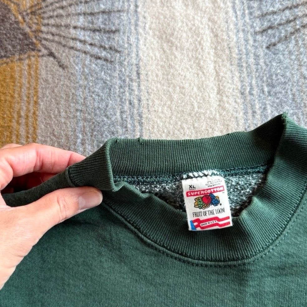 Fruit Of The Loom VINTAGE Washington Football Crewneck Sweatshirt XL Green Mens 90s College University Sports Pullover Sweatshirt Size US XL / EU 56 / 4 - 5 Thumbnail