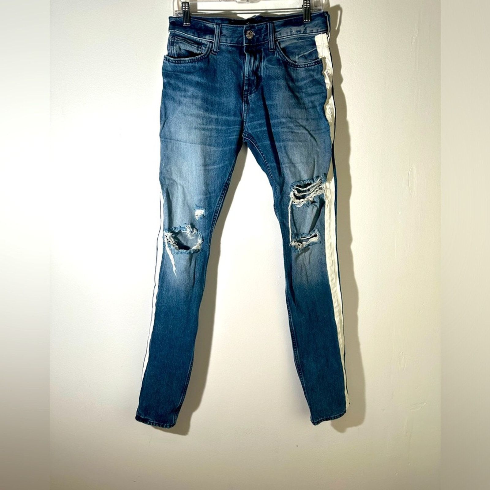 Pacsun PacSun Vertical Stretch Stacked Skinny Striped Jeans Size 30" / US 8 / IT 44 - 2 Thumbnail