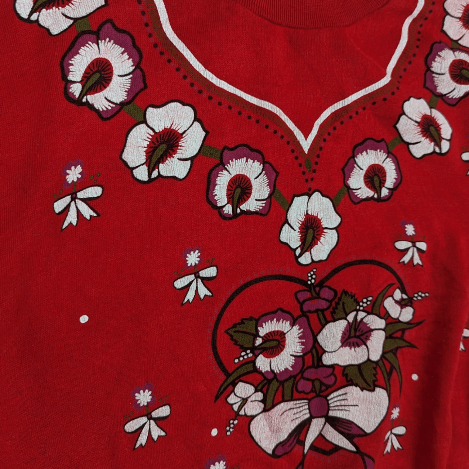 Vintage Vintage 90's JRJ Flower Image Made In England Sweatshirt Size XL / US 12-14 / IT 48-50 - 6 Thumbnail