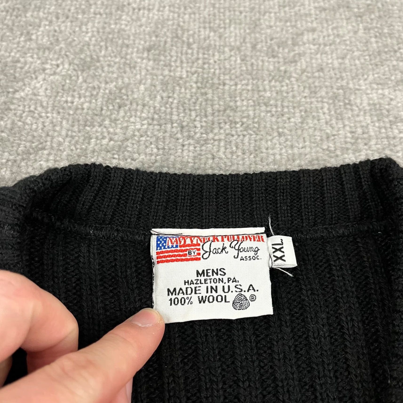 Vintage JACK YOUNG Sweater Mens 2XL Black Wool Pullover Patches US NAVAL SEA CADETS VTG Size US XXL / EU 58 / 5 - 3 Thumbnail