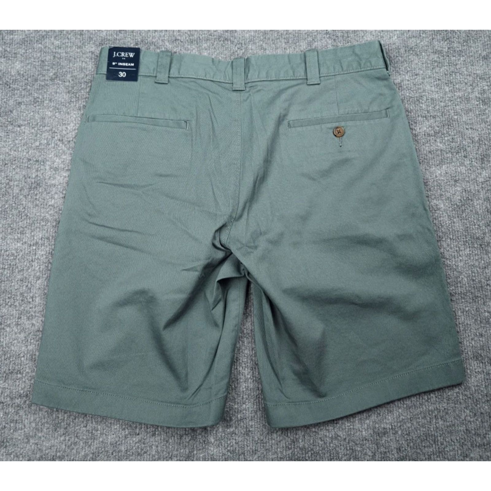 J.Crew J. Crew 9" Flex Chino Shorts Men's 30 Green NWT, Casual, Regular, Cotton, Flat Front, Slash Pocket, 9" Inseam, Green, Preppy, Summer, Spring, Men Size US 30 / EU 46 - 2 Thumbnail