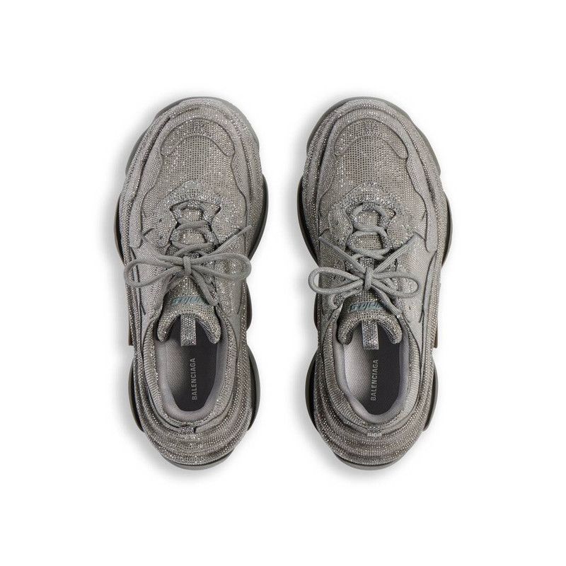 Balenciaga o1w1db10126 Triple S Sneakers With Rhinestones in Dark Grey Size US 10 / EU 43 - 6 Thumbnail