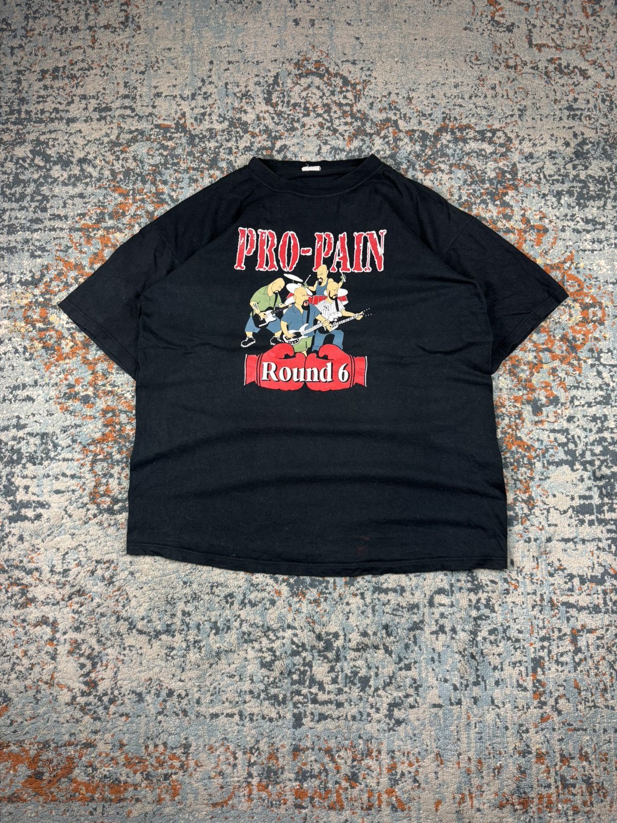 Band Tees Vintage 90s Pro-Pain round 6 euro tour graphic band tee Size US XL / EU 56 / 4 - 1 Thumbnail