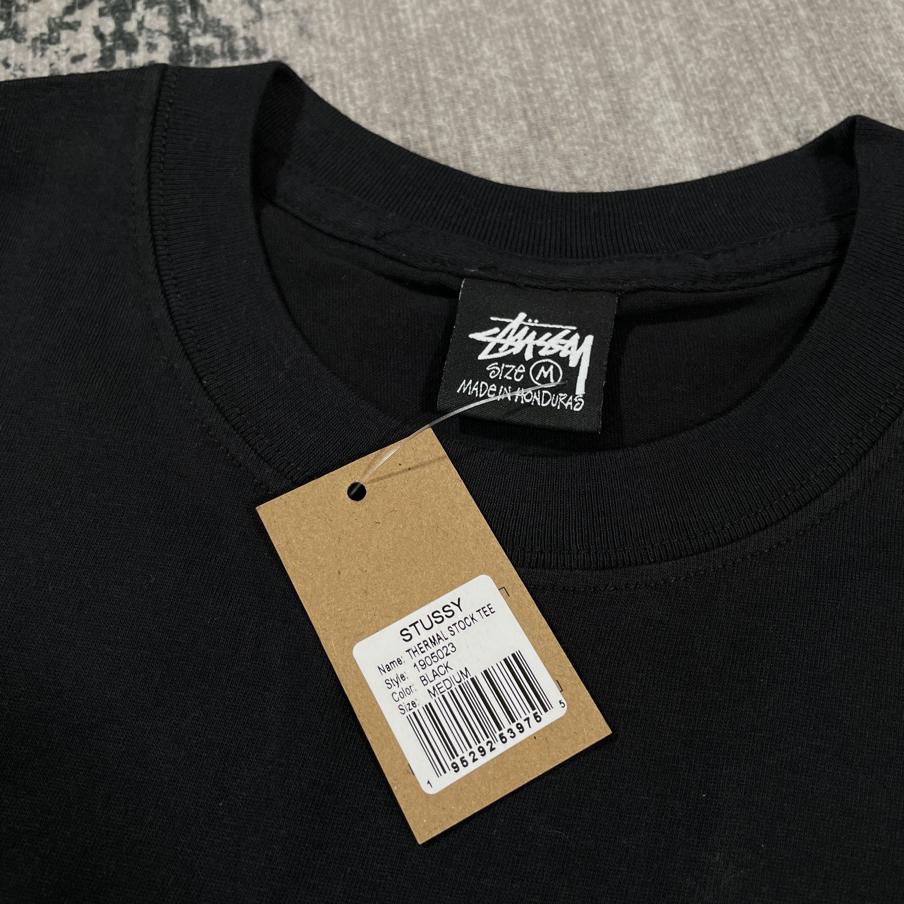 Stussy STUSSY THERMAL BIG STOCK TEE BLACK Size US M / EU 48-50 / 2 - 5 Thumbnail