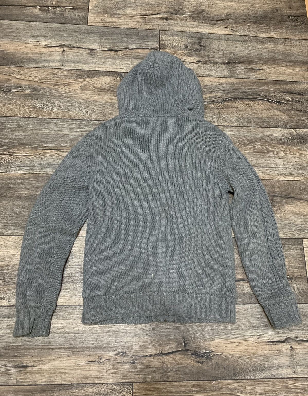 Diesel × Vintage Vintage Diesel Y2K Grey Knit Zip Hoodie Avant Garde Fur Hood Size US M / EU 48-50 / 2 - 6 Thumbnail