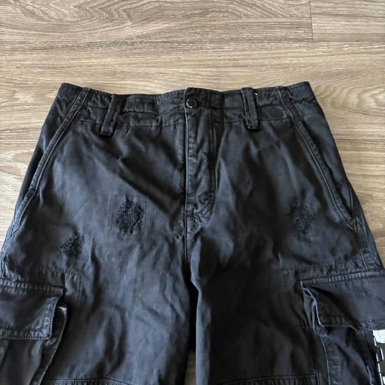 Palm Angels Palm Angels Black Streetwear Designer Cargo Shorts! Size US 32 / EU 48 - 2 Thumbnail