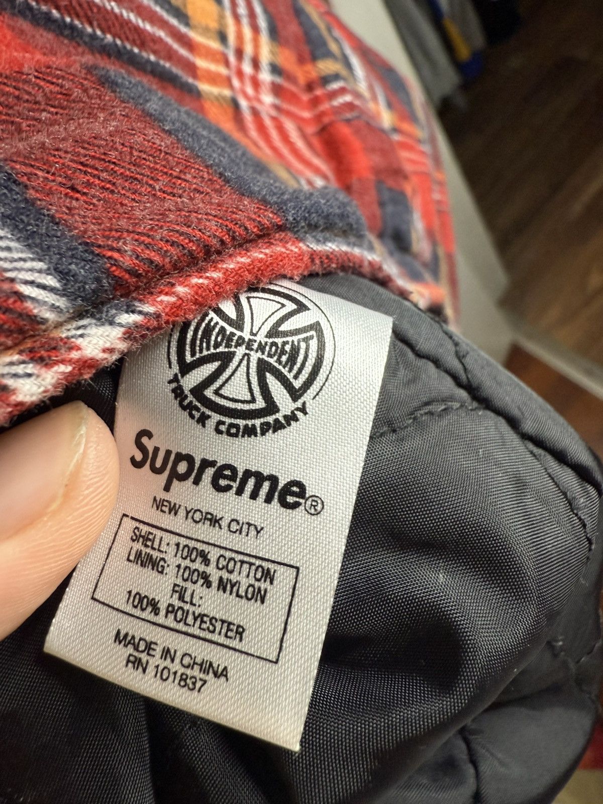 Independent Truck Co. × Supreme Supreme x Independent Co. Plaid Flannel Shirt XL Men’s Rare Size US XL / EU 56 / 4 - 7 Thumbnail