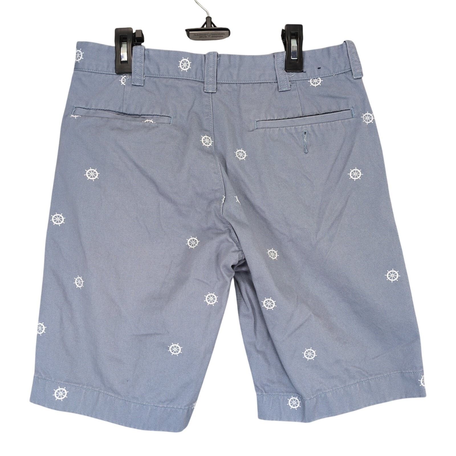 J.Crew J Crew Rivington Men's 29x10.5 Blue Nautical Chino Shorts Size US 29 - 2 Thumbnail