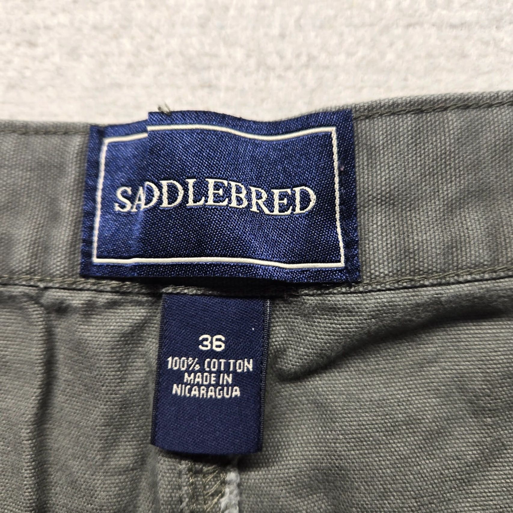 Vintage Saddlebred Shorts Gray 100% Cotton Adult Men Size 36 Chino Regular Pocket Zipper Button Size US 36 / EU 52 - 2 Thumbnail