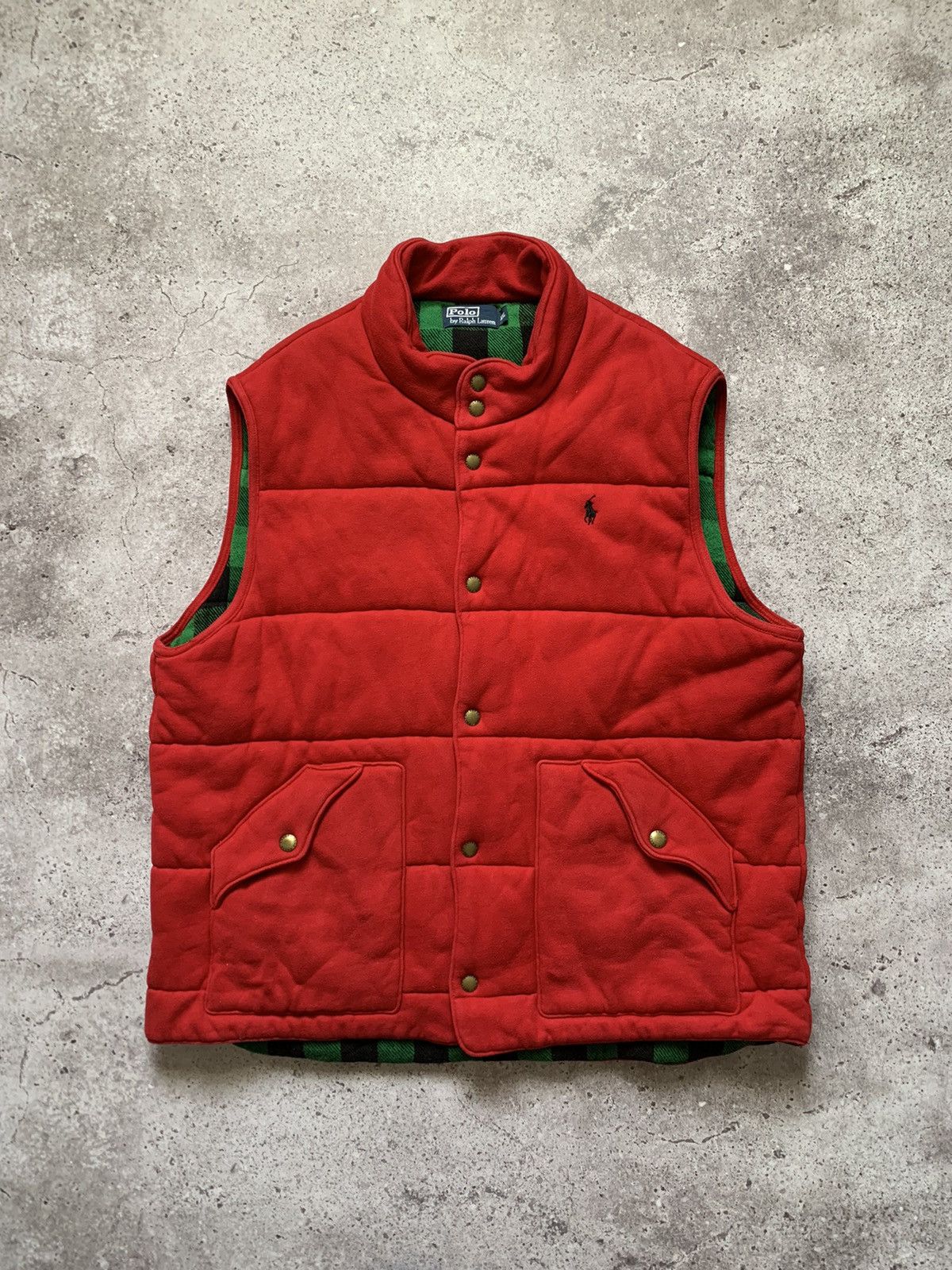 Polo Ralph Lauren Polo Ralph Lauren Padded Flannel Vest Size US XXL / EU 58 / 5 - 1 Thumbnail