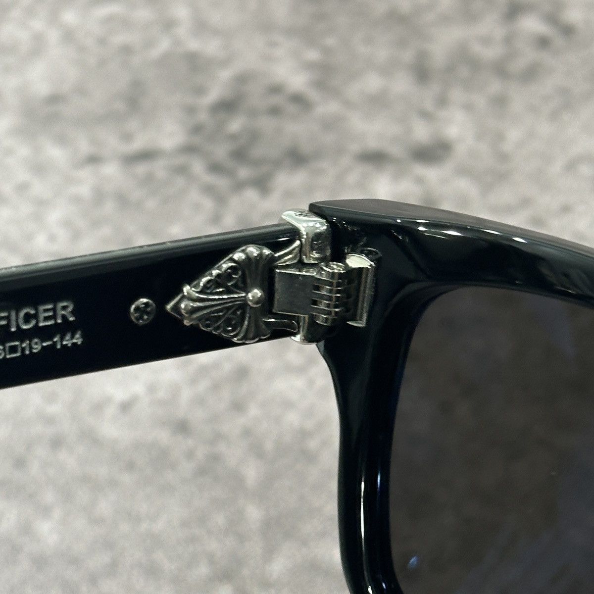 Chrome Hearts CHROME HEARTS BOX OFFICER BLACK DARK GREY SUNGLASSES Size ONE SIZE - 7 Thumbnail