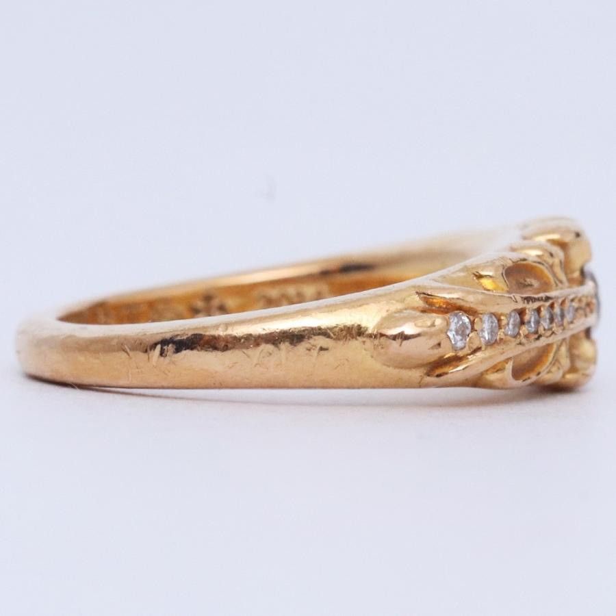Chrome Hearts US5.5 Chrome Hearts PAVE DIAMOND 22K GOLD FLORAL CROSS RING Size ONE SIZE - 3 Thumbnail