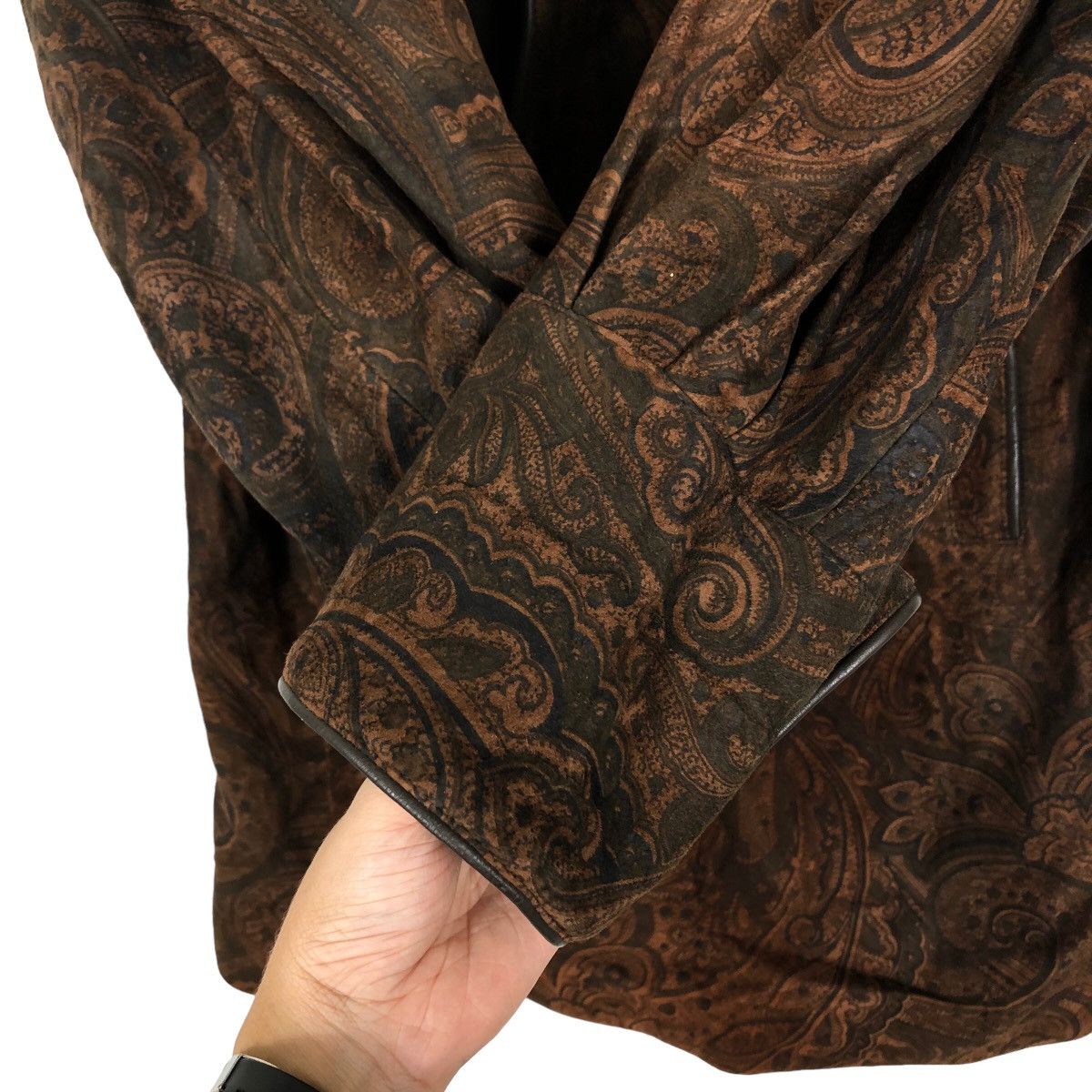 Japanese Brand 🔥90’s Navajo Aztec Over Print Suede Jacket Fabio Mantegazza Size US M / EU 48-50 / 2 - 12 Thumbnail