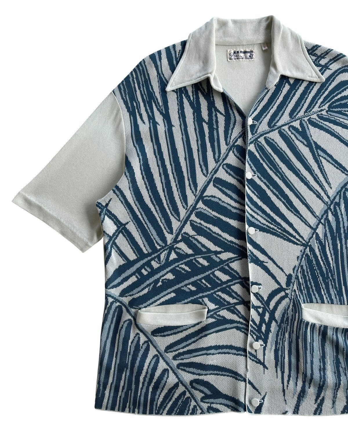 HOLLYWOOD RANCH MARKET H.R.Market Hawaiian Tropical Shirt Blue Blue Japan Seilin Size US L / EU 52-54 / 3 - 3 Thumbnail