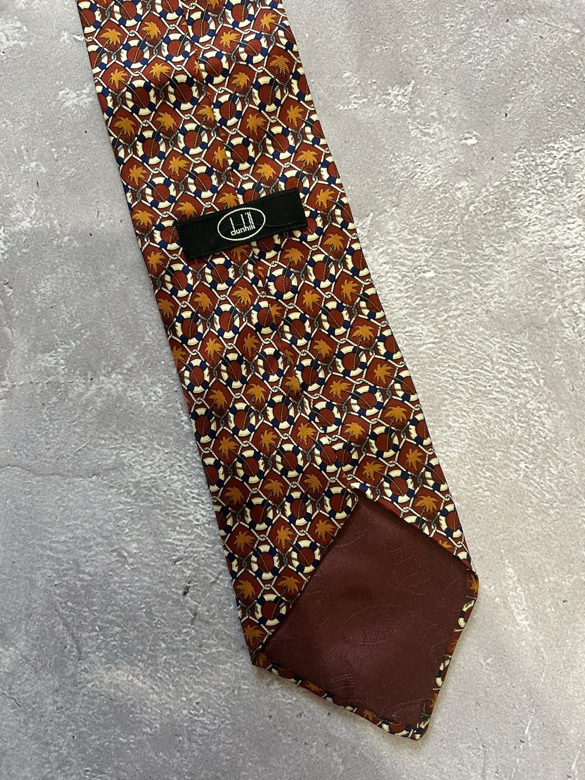 Alfred Dunhill Alfred Dunhill Lifebuoy Colorful Print Pattern Silk Tie 57" Size ONE SIZE - 3 Thumbnail