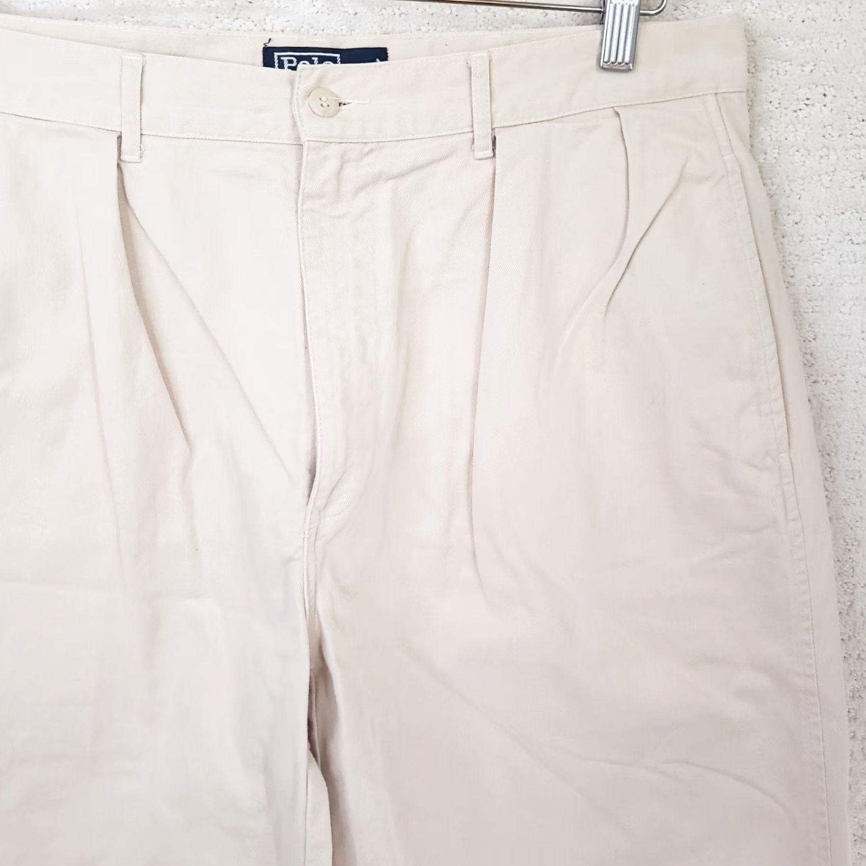 Polo Ralph Lauren Polo Ralph Lauren Shorts Mens 34 Beige Pleated Chino Cotton Twill Zip Button Logo Pockets 9in Inseam Regular Size US S / EU 44-46 / 1 - 3 Thumbnail