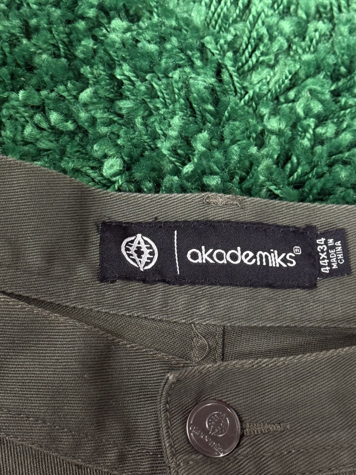 Akademiks Akademiks Olive Green Twill Denim Jeans Sz. 44 Size US 44 / EU 60 - 3 Thumbnail