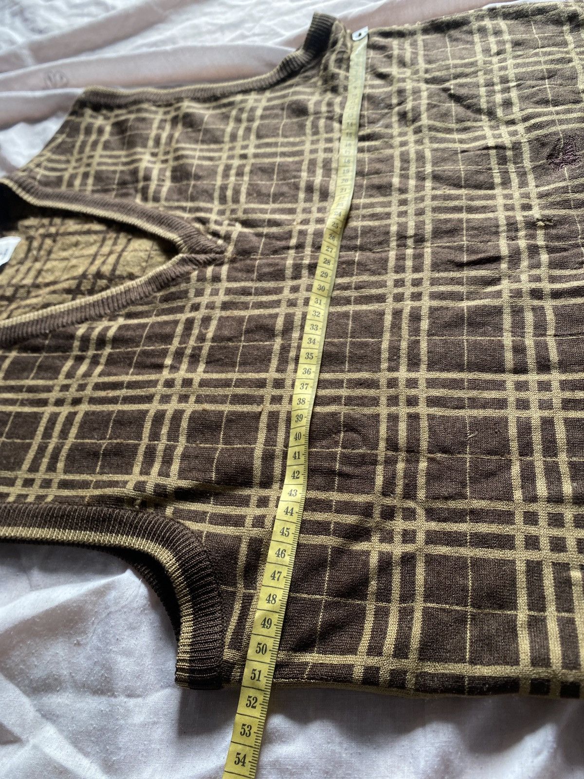 Burberry vintage burberrys checked knit vest Size US M / EU 48-50 / 2 - 6 Thumbnail