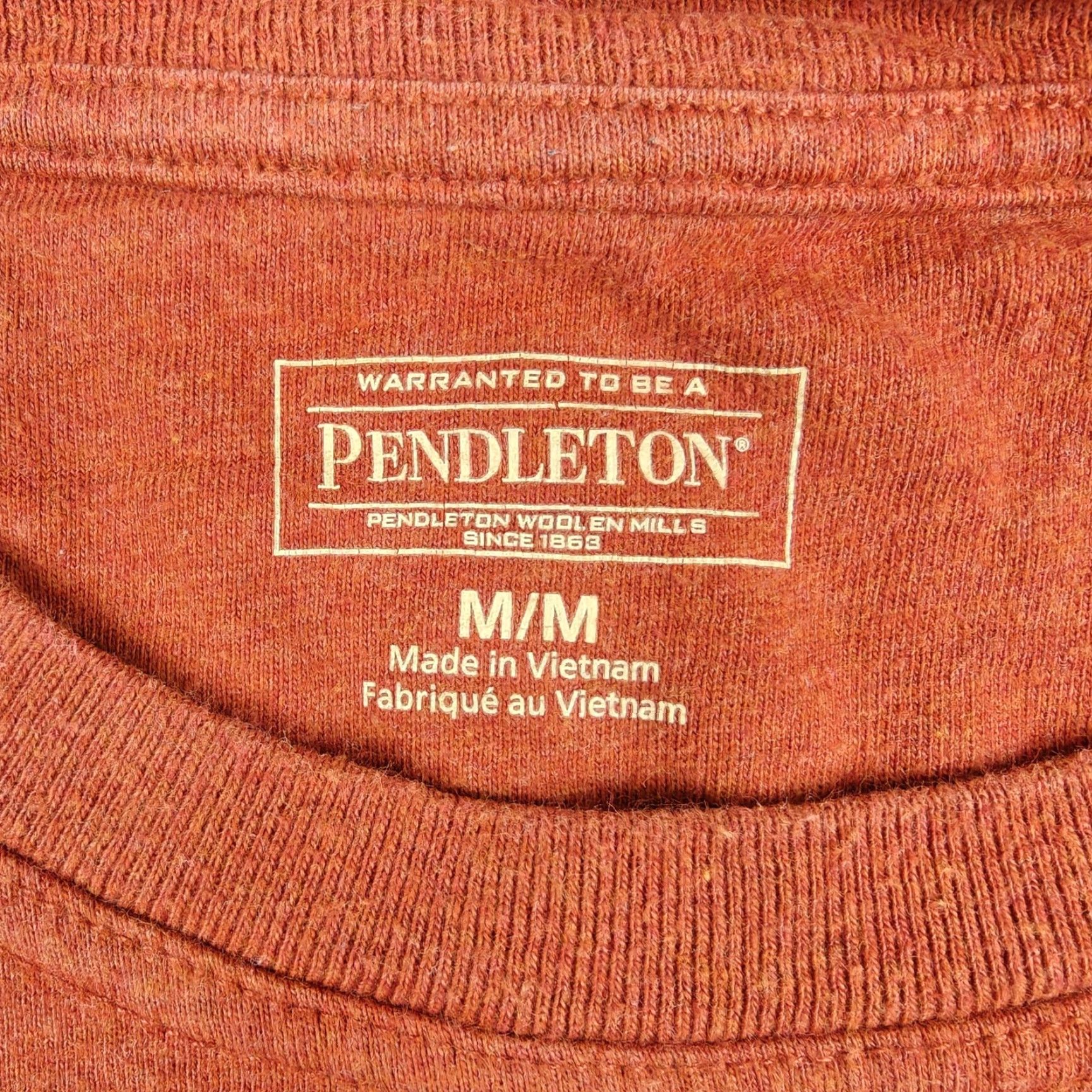 Pendleton VINTAGE Pendleton Shirt Mens Medium Orange Pocket Tagless Cotton Tee Casual Basic Size US M / EU 48-50 / 2 - 3 Thumbnail