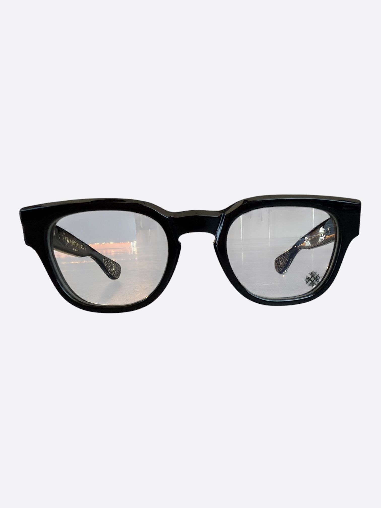 Chrome Hearts Chrome Hearts Black & Gold Cuntvoluted Glasses Size ONE SIZE - 1 Thumbnail