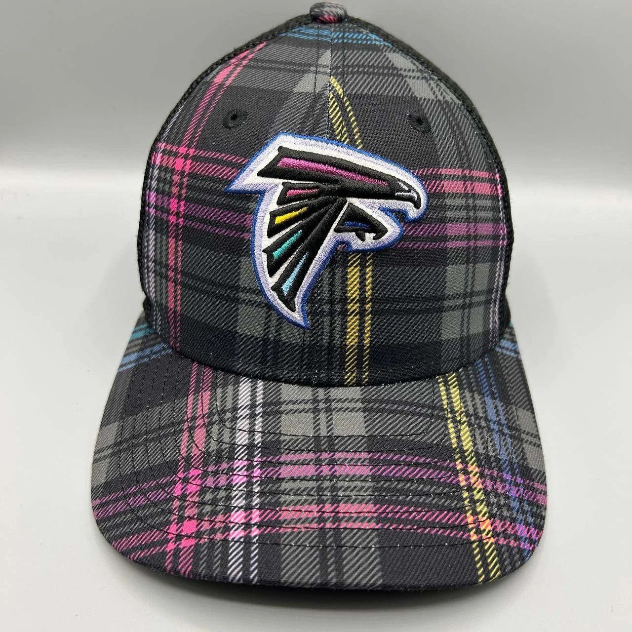 New Era Atlanta Falcons Trucker Hat Plaid Crucial Catch Snap Back Size ONE SIZE - 1 Thumbnail