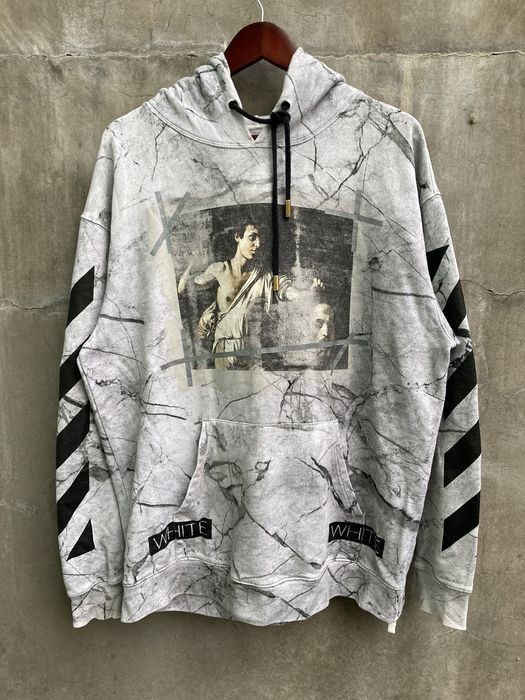 Off White Limited Edition Marble Caravaggio Hoodie Grailed