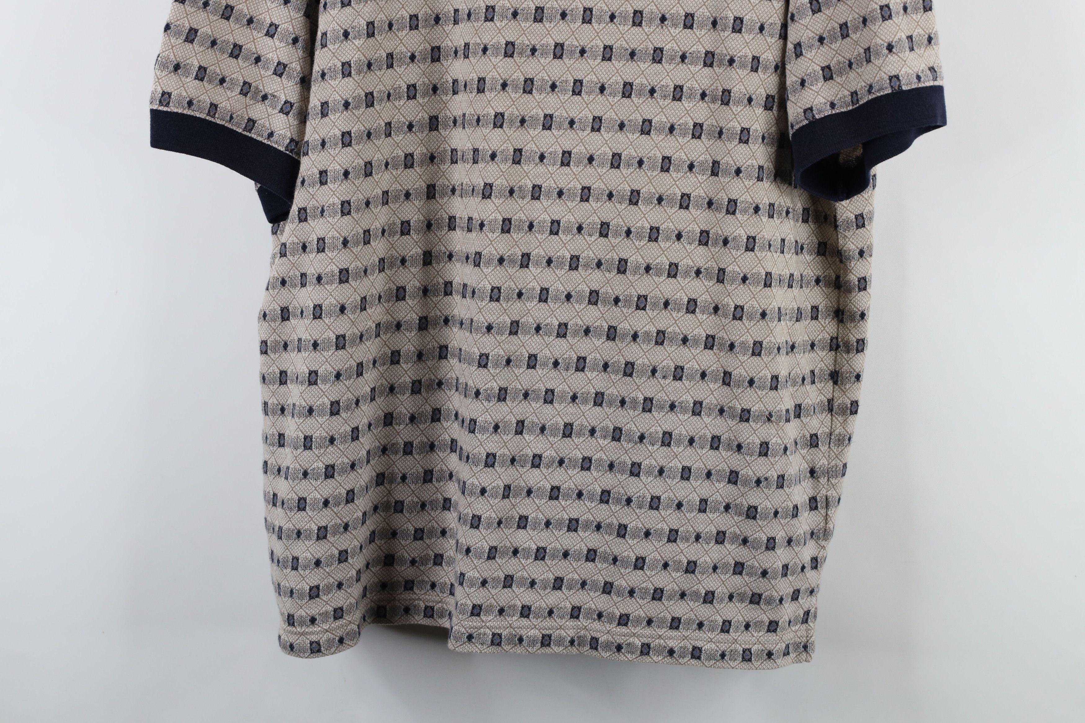 Vintage Vintage 90s Streetwear Diamond Knit Collared Polo Shirt Size US XL / EU 56 / 4 - 3 Thumbnail