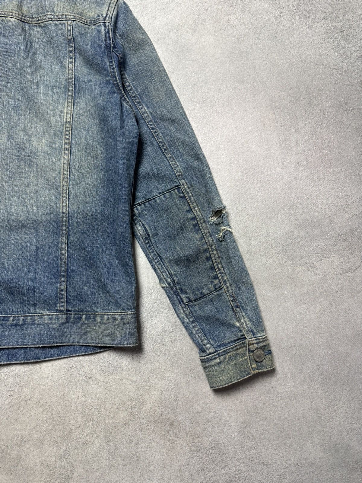 Allsaints Allsaints Distressed Denim Button Jacket Size US M / EU 48-50 / 2 - 12 Thumbnail