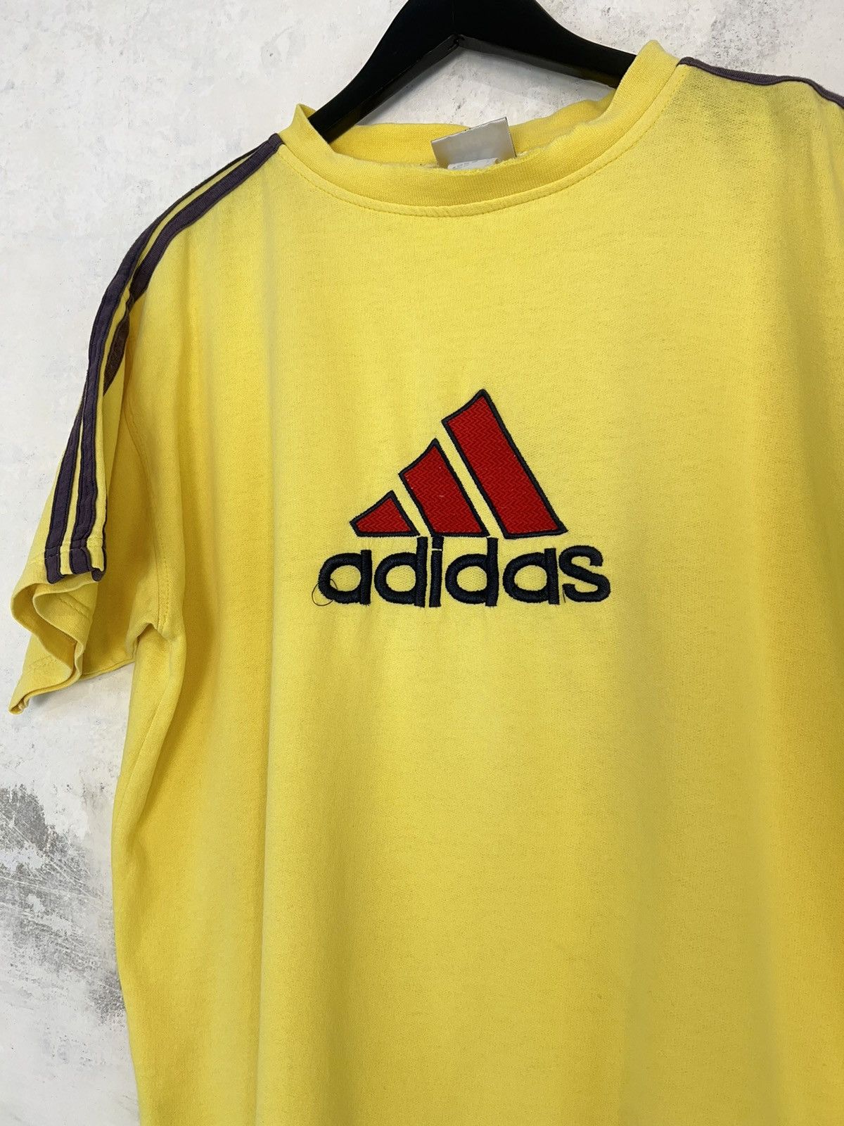 Vintage Vintage 80S Adidas Yellow Shirt Size M Size US M / EU 48-50 / 2 - 2 Thumbnail