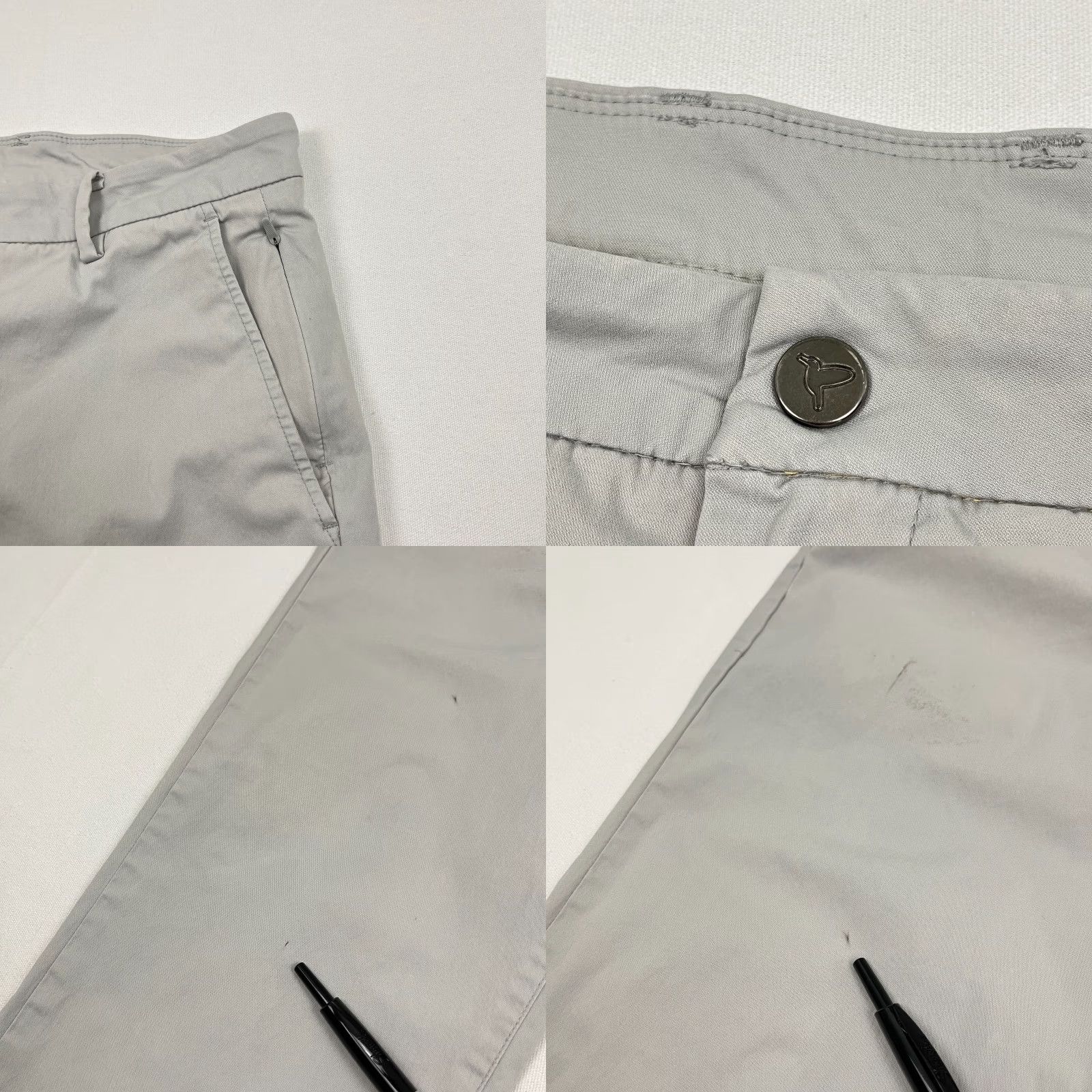 Vintage Bird Dogs Pants Mens 34 x 27 Lined Gray Active Performance Golf Stretch Travel Chino Slim 5-Pocket Front Flat Front Button Zip Casual Mens Size US 34 / EU 50 - 8 Thumbnail