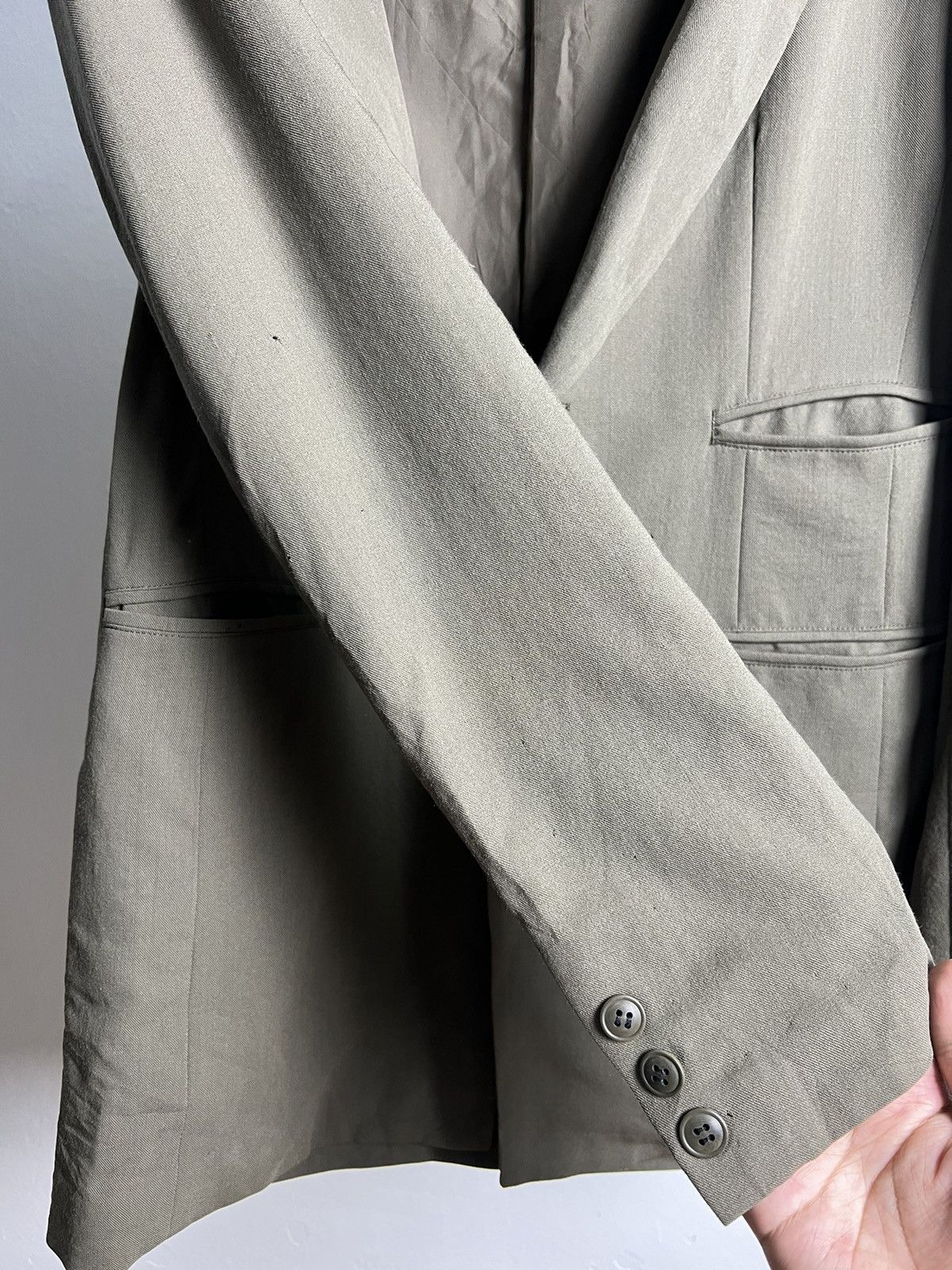 Y's × Yohji Yamamoto Vintage 1990s Y's Yohji Yamamoto Rayon Blazers 3 Pocket Size 40R - 4 Thumbnail