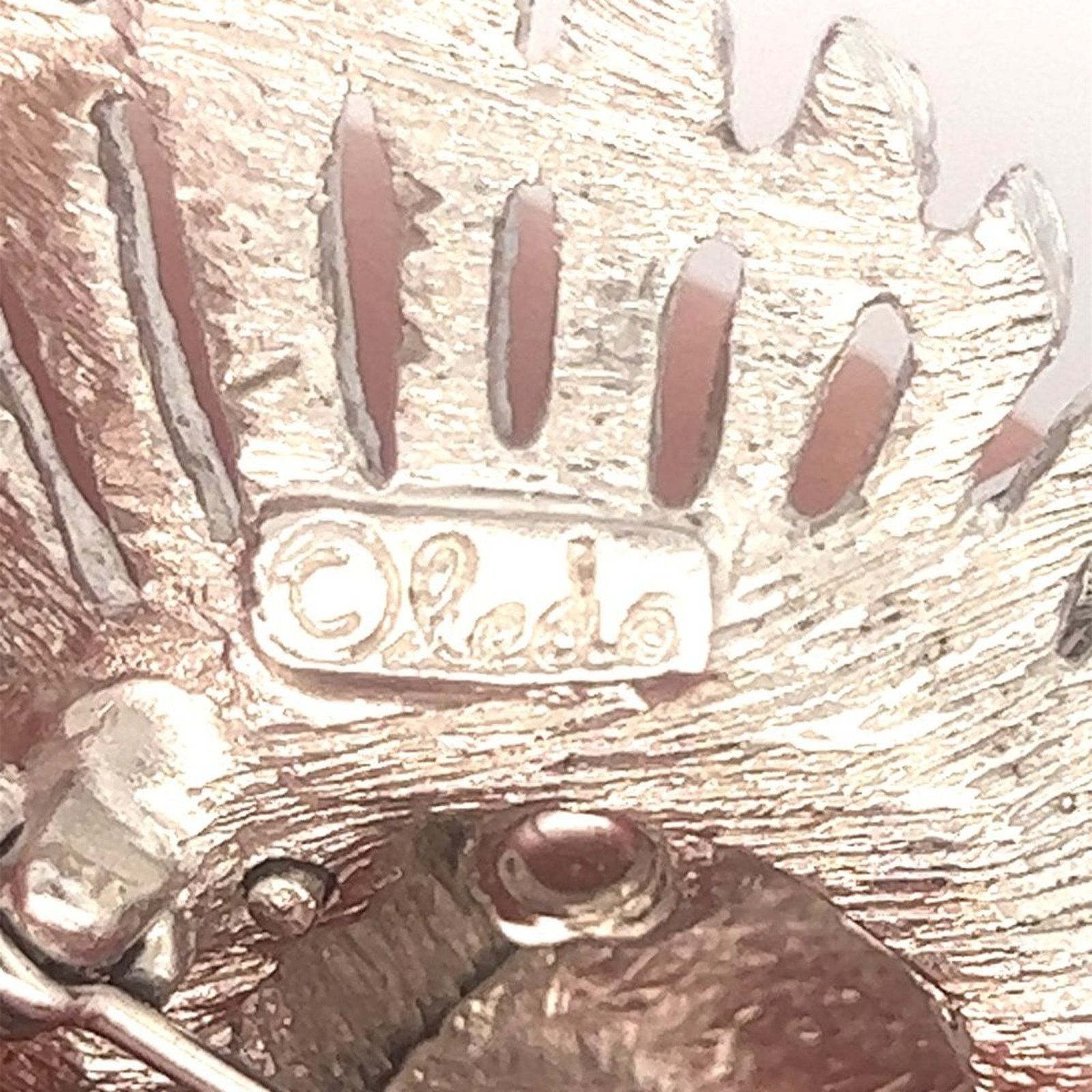 & Other Stories Vintage Signed Ledo Silver Brush Tone Brooch Pin Size ONE SIZE - 4 Thumbnail
