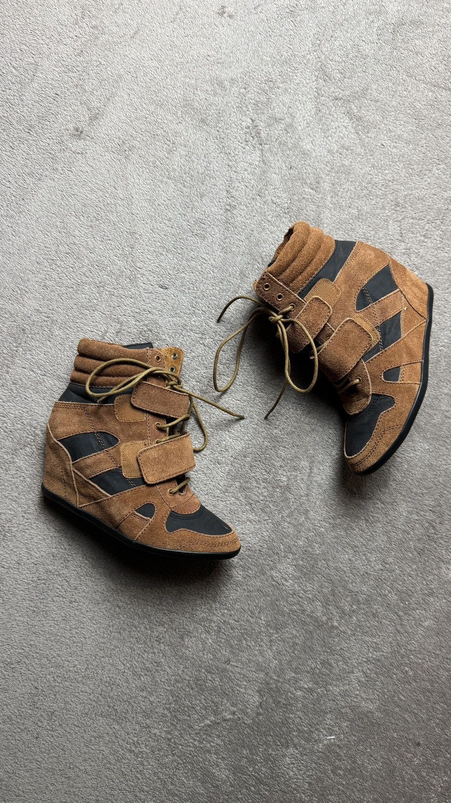 Isabel Marant Y2K Hi Top Wedge Suede Sneakers Bekket Style isabel marant Size US 7 / IT 37 - 1 Thumbnail