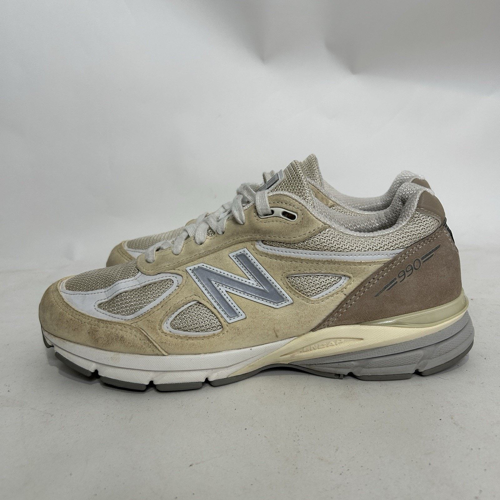 New Balance Teddy Santis x New Balance 990v4 “Limestone White” U990TE4 Size US 10 / EU 43 - 6 Thumbnail