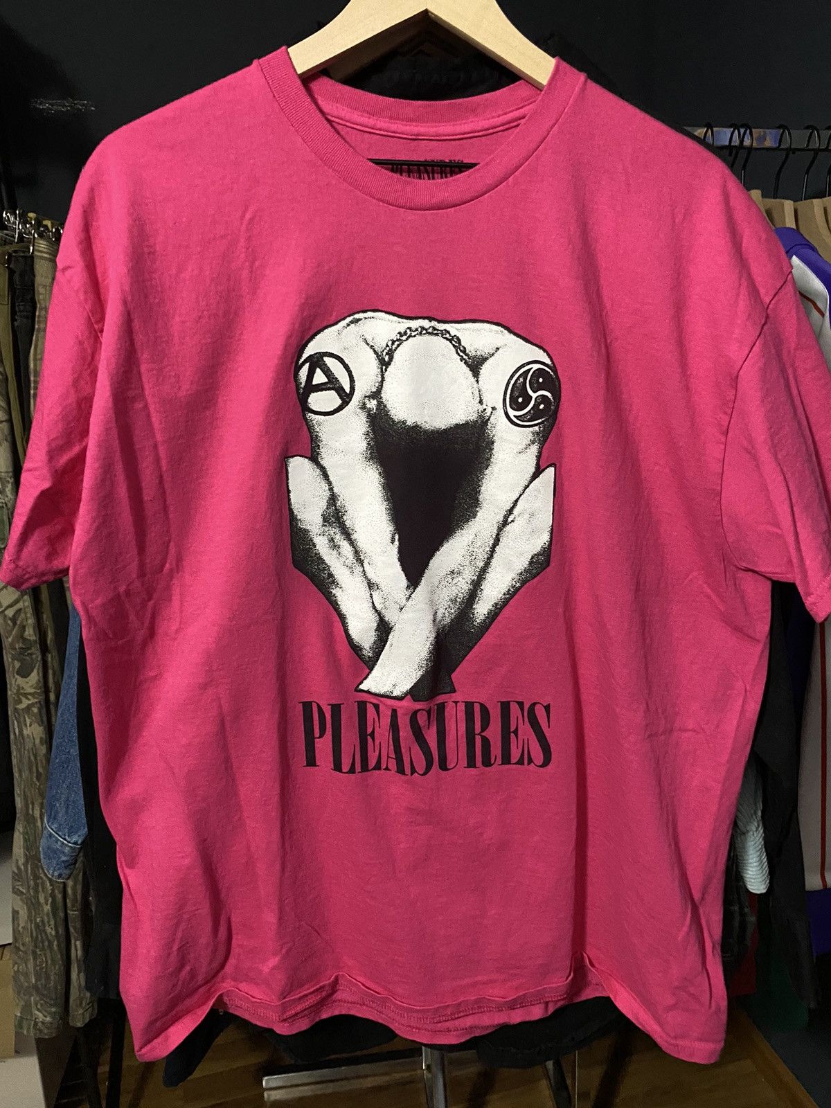 Pleasures Pleasures Sad Man Tee Pink Size US XL / EU 56 / 4 - 1 Thumbnail