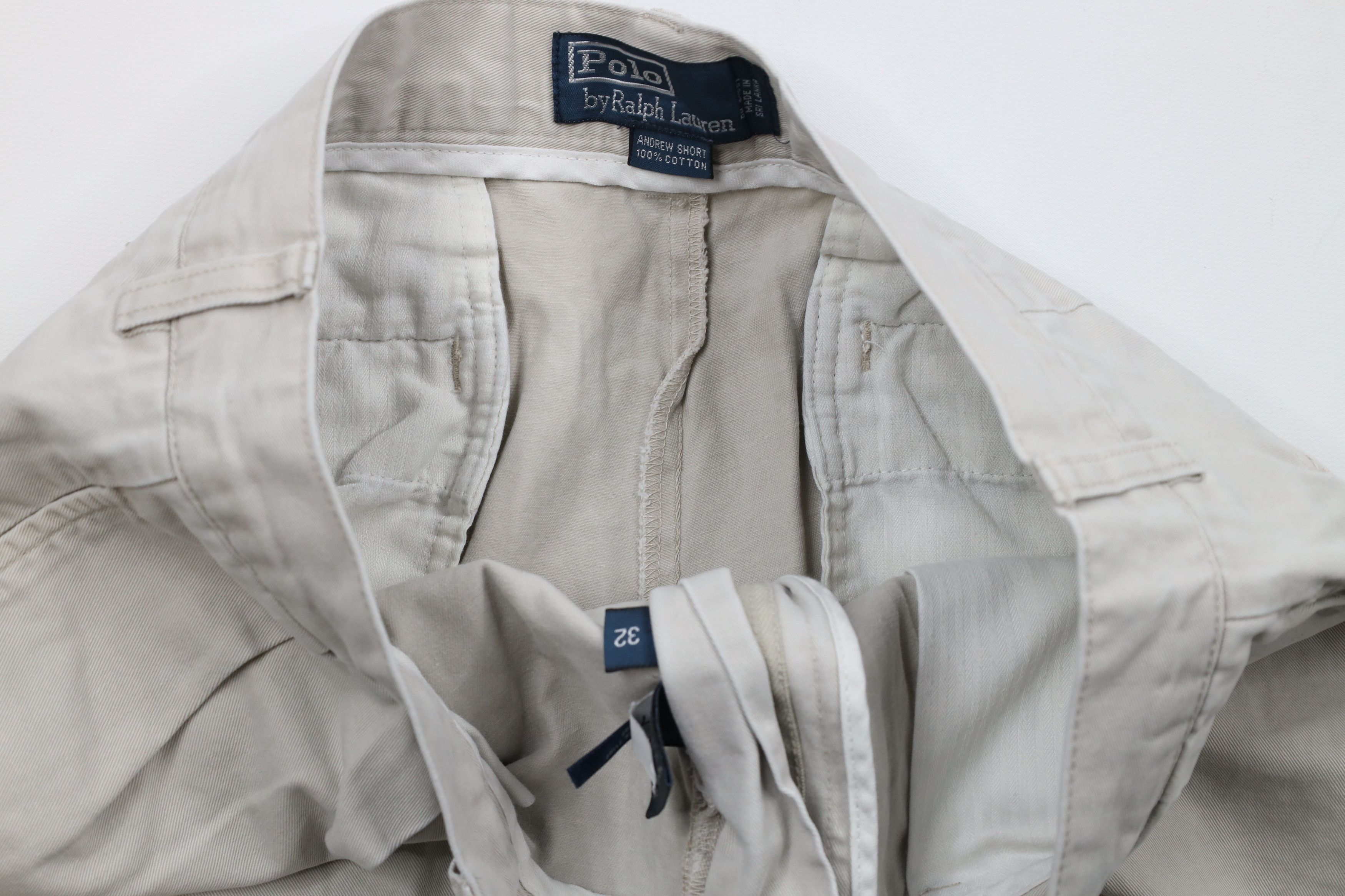 Ralph Lauren × Vintage Vintage 90s Ralph Lauren Above Knee Chino Shorts Cotton Size US 32 / EU 48 - 7 Thumbnail