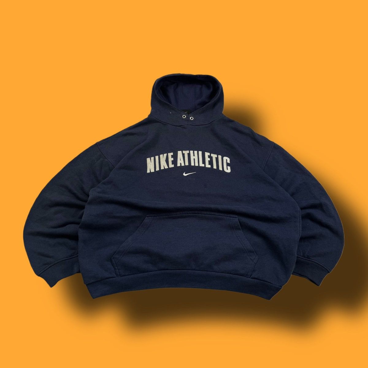 Nike × Vintage NIKE VINTAGE CENTER LOGO OVERSIZE BOXY HOODIE Size US XL / EU 56 / 4 - 1 Thumbnail