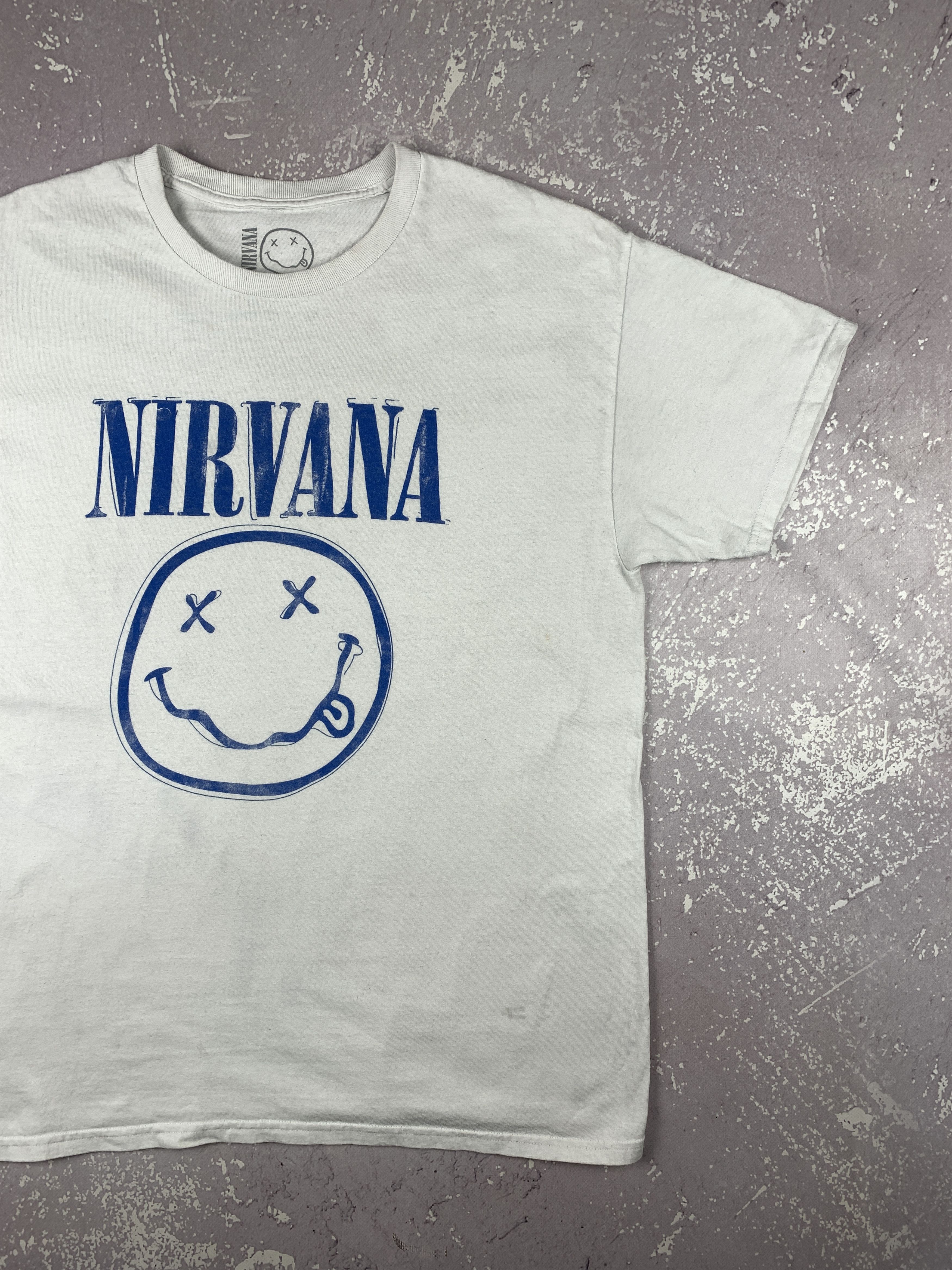 Band Tees × Nirvana Vintage Nirvana Smile Face Kurt Cobain T Shirt Oversized Size US L / EU 52-54 / 3 - 2 Thumbnail