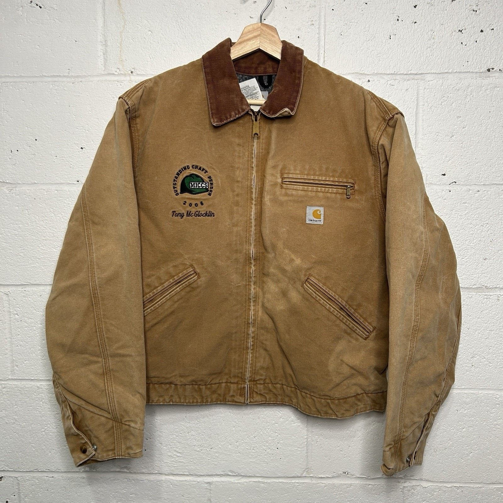 carhartt ジャケット ヴィンテージ 古着 80s USA製 Carhartt 裏地 チェック ブランケット デニム